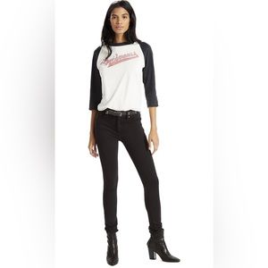 721 High Rise Skinny Jeans, Soft Black